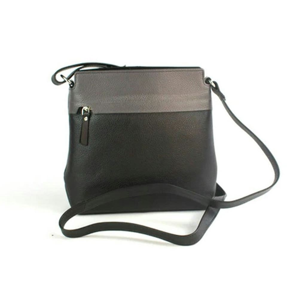 image 1 of Eastern Counties Leather Womens/Ladies Opal Leather Handbag - Black/Dark Grey - One Size | Black
