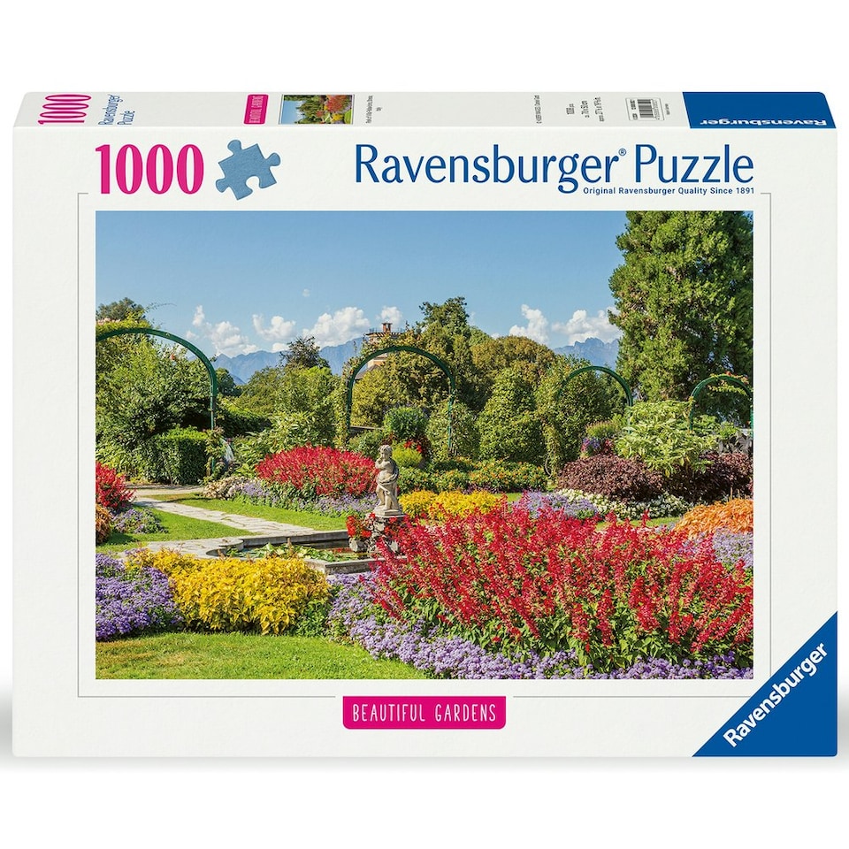 image 1 of Ravensburger Beautiful Gardens Stresa Italy 1000 Piece Jigsaw Puzzle