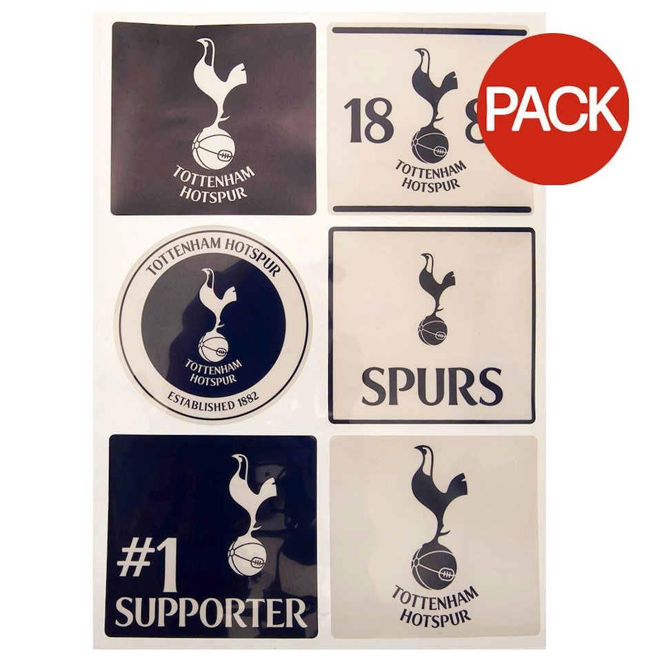 image 1 of Tottenham Hotspur FC Car Decal Set (Pack of 6) - Navy/White - One Size