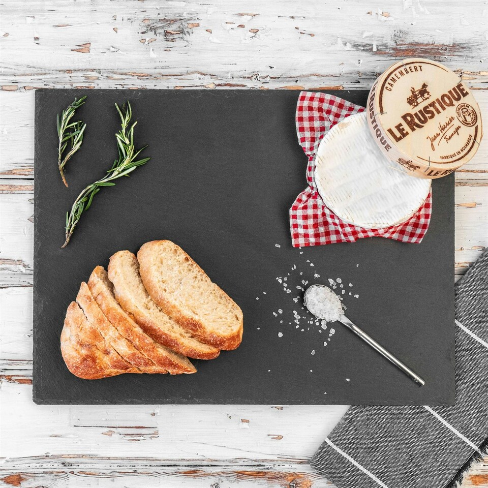 image 1 of Argon Tableware Rectangle Slate Serving Platter - 40 x 30cm Grey