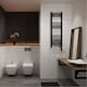 image 2 of Zennor - Black Dual Fuel Towel Rail H1200mm x W400mm Thermostatic WIFI - Straight