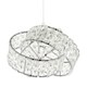 image 1 of Designer Chrome Plated Triple Ring Pendant Shade with Square Beads Chrome