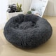 image 2 of Soft Calming Donut Bed - Premium Quality For Dogs & Cats - Dark Grey / 100cm Grey | L