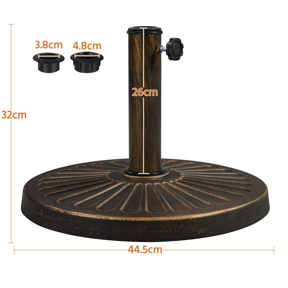 image 1 of Yaheetech Outdoor Heavy Duty Umbrella Base Stand Bronze
