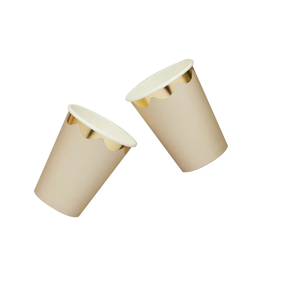 image 1 of Champagne Paper Cups - Pack of 8