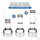 image 5 of HOMCOM Heavy Duty Aluminium Foldable Hand Truck Trolley, 70KG Load Capacity | Silver