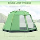 image 4 of Outsunny 6 Person Camping Tent 2-Tier Pop-up Tent w/ Portable Carry Bag