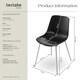 image 6 of Dining Chair Mave - large plastic seat, ergonomic, high backrest, 120 kg load capacity - Set of 6 Black | Black/Chrome