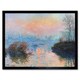 image 1 of Monet Sunset Seine Lavacourt Winter Home Decor 12x16" Framed Wall Art Print