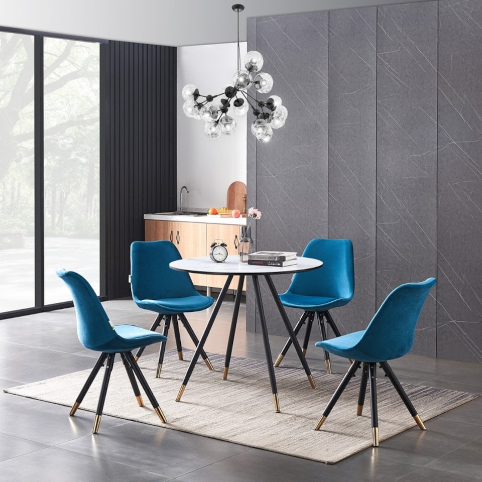image 1 of Dorchester Lux Dining Table Single White