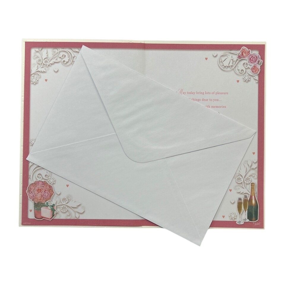 image 1 of Wishing You a Happy Anniversary With Best Wishes Opacity Card