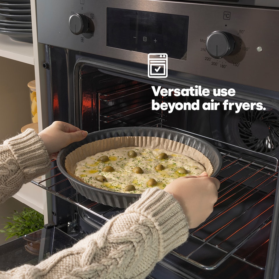 image 1 of 100 Disposable Air Fryer Liners Round