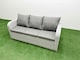image 4 of Fimous PE Rattan Garden Furniture Set Reclining Chair Sofa Double Love Seat 2 Seater Sofa Lounge Set Firepit Dining Table 3 Stools 2 Side Table Light Grey
