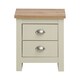 image 1 of Lisbon Bedside with 2 Drawers Cream & Oak