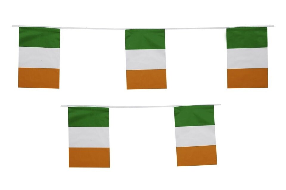 image 1 of Ireland Flag Rectangle Party Bunting 10m with 20 Flags