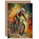 image 1 of Mountain Biker Biking Fan Husb Him Dad Son Brother Art Card