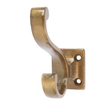 Hammer & Tongs Square Back Hat & Coat Hook - W35mm x H80mm - Brass