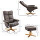 image 7 of HOMCOM Recliner Chair and Footstool PU Leather Wooden Base Brown