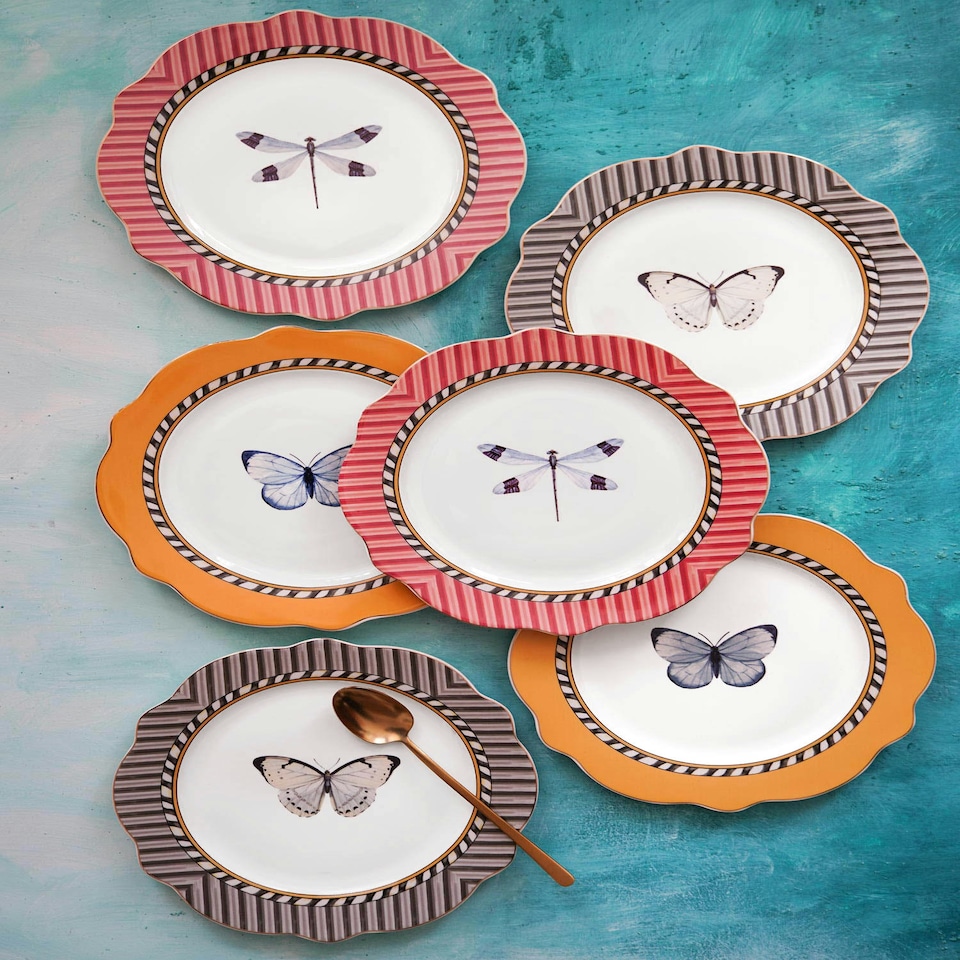 image 1 of Mystique Collection Porcelain Side Plates (Set of 6)