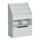 image 1 of HOMCOM Kids Bookcase, Toy Box w/ Storage Drawer, Wheels for Bedroom - Grey 