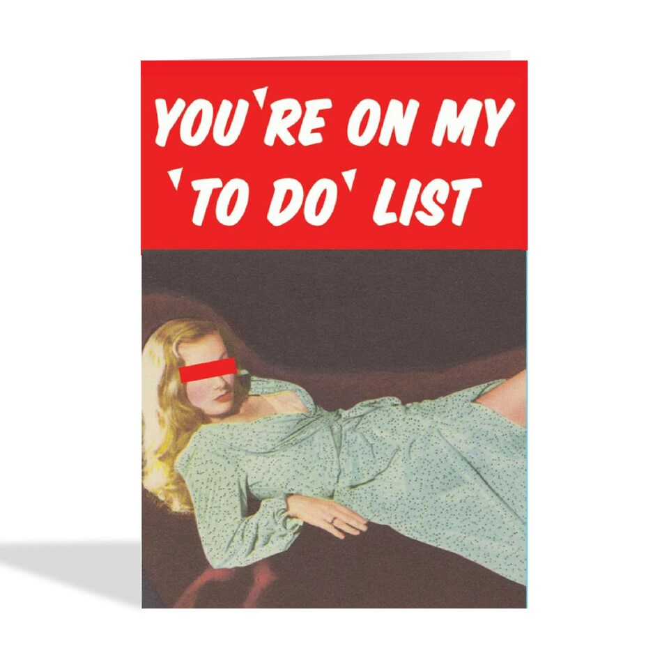 image 1 of Rude To Do List Valentine's Day Card