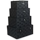 image 2 of Twisted Black Paper Rope Picnic Basket Black | Black | L