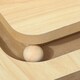 image 8 of PawHut 3-in-1 Cat Scratcher Post with Sisal Track Ball Toy, Light Oak