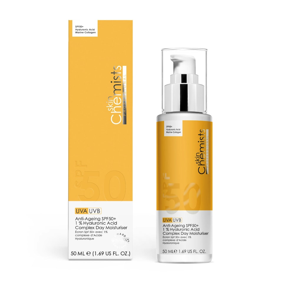 image 1 of skinChemists Anti-Ageing SPF 50 1% Hyaluronic Acid Day Moisturiser 50ml
