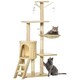 image 1 of PawHut Cat Tree for Indoor Cats, 135cm Scratching Post Climbing Tower, Beige
