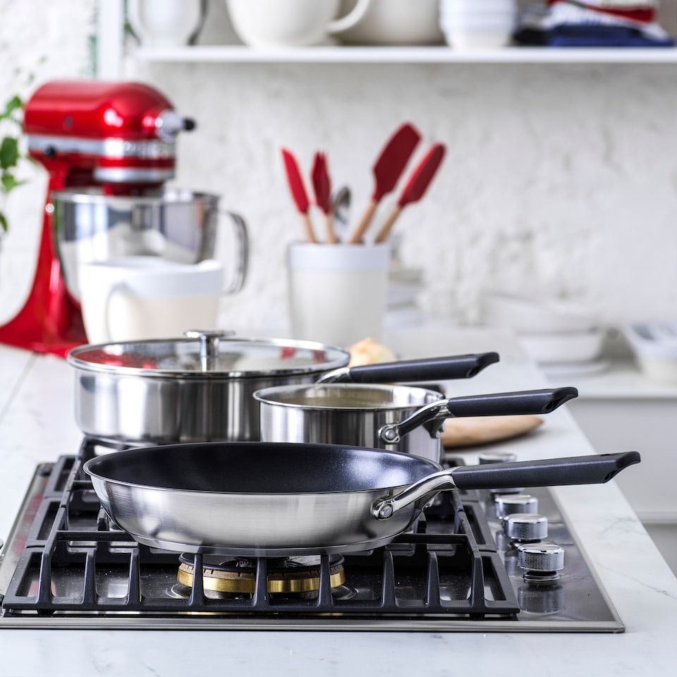 image 1 of KitchenAid Classic Stainless Steel Frying Pan, 28cm
