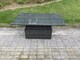 image 3 of Fimous Outdoor Rattan Furniture Garden Dining Set Patio Height Adjustable Rising lifting Table Reclining Chair Sofa With 2 Side Tables Dark Grey Mixed