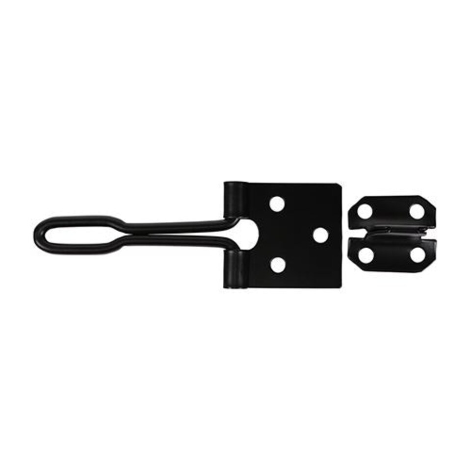 image 1 of Timco - Wire Pattern Hasp & Staple - Black (Size 4" - 1 Each)