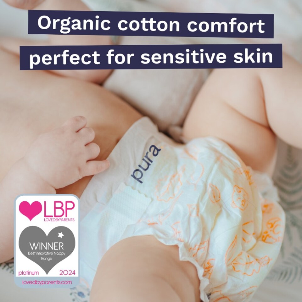 image 1 of Pura Soft & Sensitive Nappies Size 6, 120ct