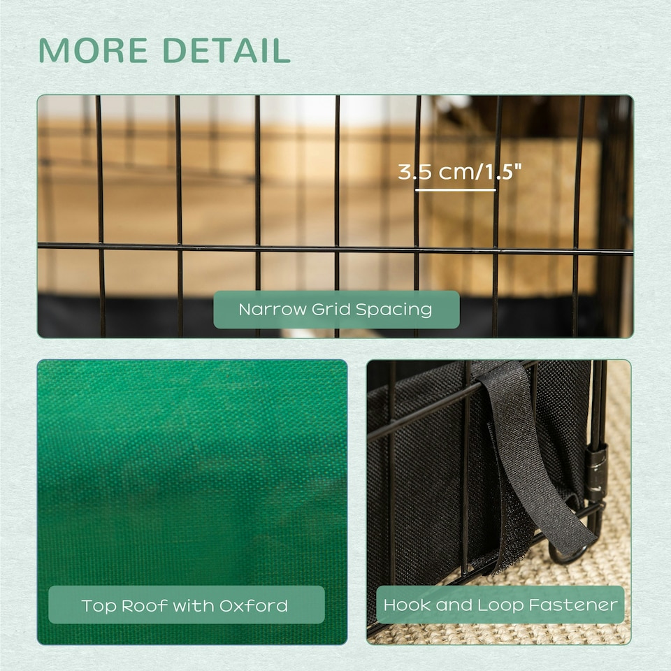 image 1 of PawHut Rabbit Cage Guinea Pig Small Animal Playpen Water Proof Roof 90x75x75 cm