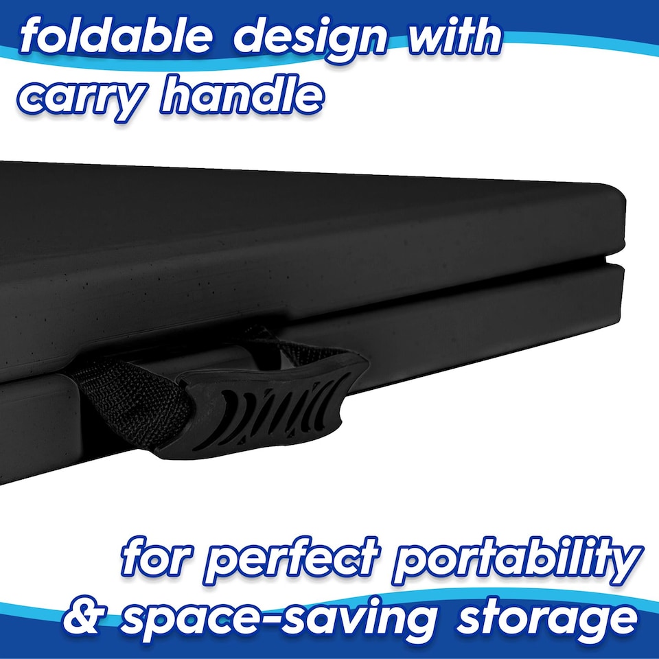 image 1 of Harbour Housewares Folding Camping Picnic Tables - 180cm (6ft) - Black - Pack of 2