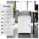 image 2 of Filing Cabinet - 2 rolling,  lockable drawers, fits A4 documents White