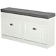 image 1 of Shoe Storage Bench With Cushioned Seat White White