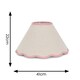 image 3 of ValueLights Florie Natural Linen Large Tapered Lamp Shade with Scallop Pink Trim