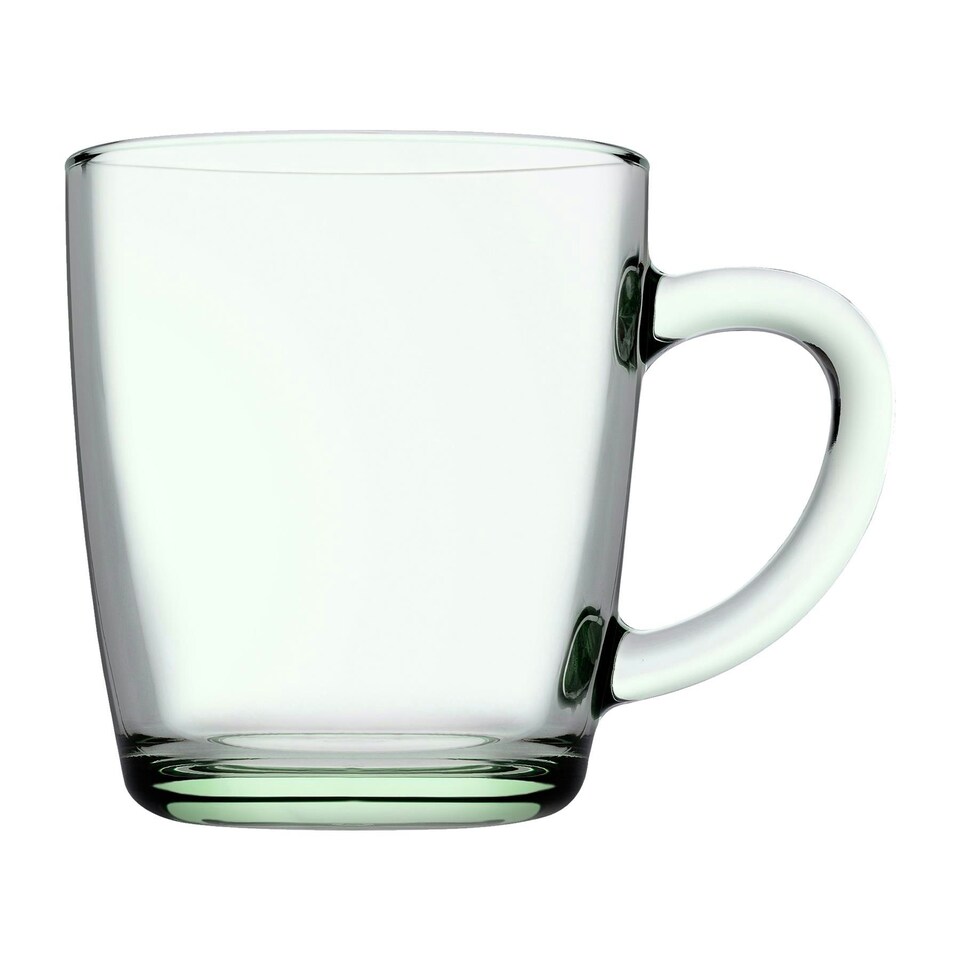 image 1 of Pasabahce Aware Basic Recycled Glass Mugs - 340ml - Green - Pack of 2