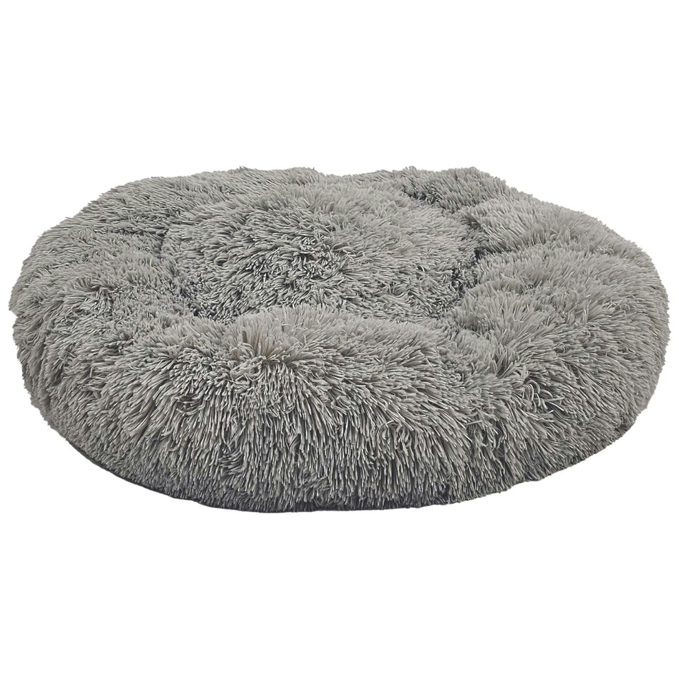HugglePets Anti-Anxiety Donut Dog Bed - Grey - Large