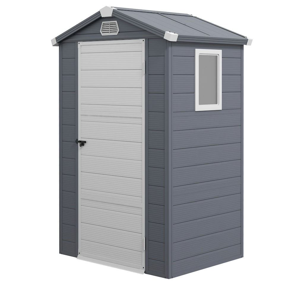 image 1 of Outsunny 4 x 3ft Garden Shed Storage with Foundation Kit and Vents