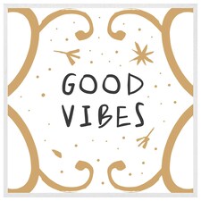 Good vibes (Picture Frame) White | M