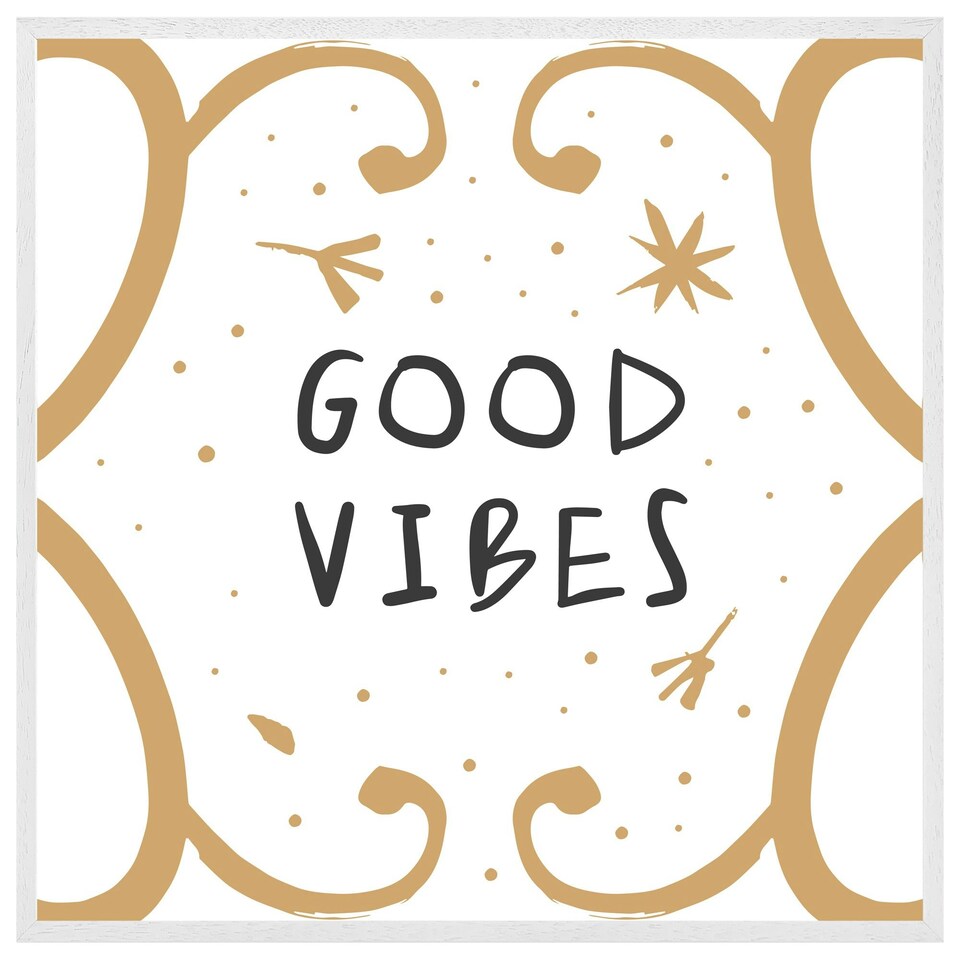 image 1 of Good vibes (Picture Frame) White | M