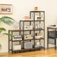 image 5 of COSTWAY Wooden 9 Cube Bookcase 5 Tier Bookshelf Anti-toppling Brown