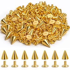 7x10mm Cone Spike Studs Screw Back for Leather Craft - 50pcs