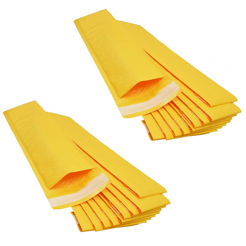 image 1 of 50 x Gold Peel & Seal 535x180mm Padded Bubble Lined Number Plate Envelopes Ideal For Shipping Plates Gold | One Size