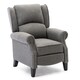 image 1 of Charlotte Modern Fabric Pushback Recliner Sofa Accent Chair (Grey)