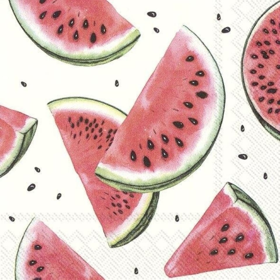 IHR   Watermelon Cocktail Napkins 25cm 3ply  20 Pack