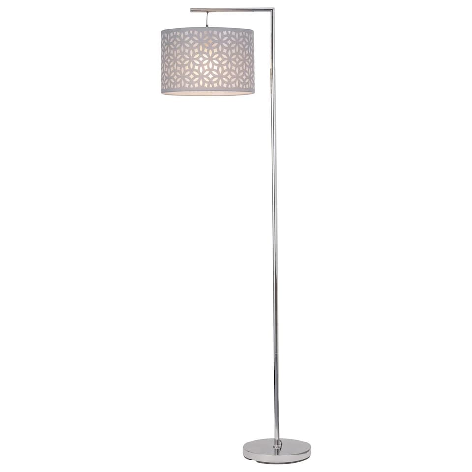 image 1 of Chrome Angled Floor Lamp Base Only | Chrome | Small | 1