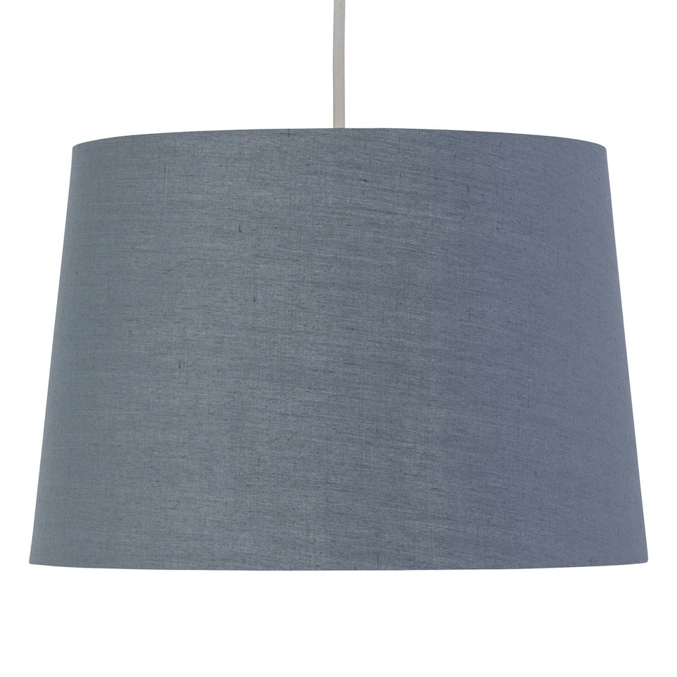 image 1 of First Choice Lighting Set of 2 Zoey Dark Grey with Gold Inner Easy Fit Pendant or Lamp Shades Grey | Gold